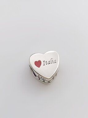 Pandora I Love Italia Charm Italia Bead Charm S925 Sterling Silver Jewelry,